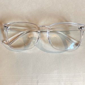 Clear frame blue light glasses